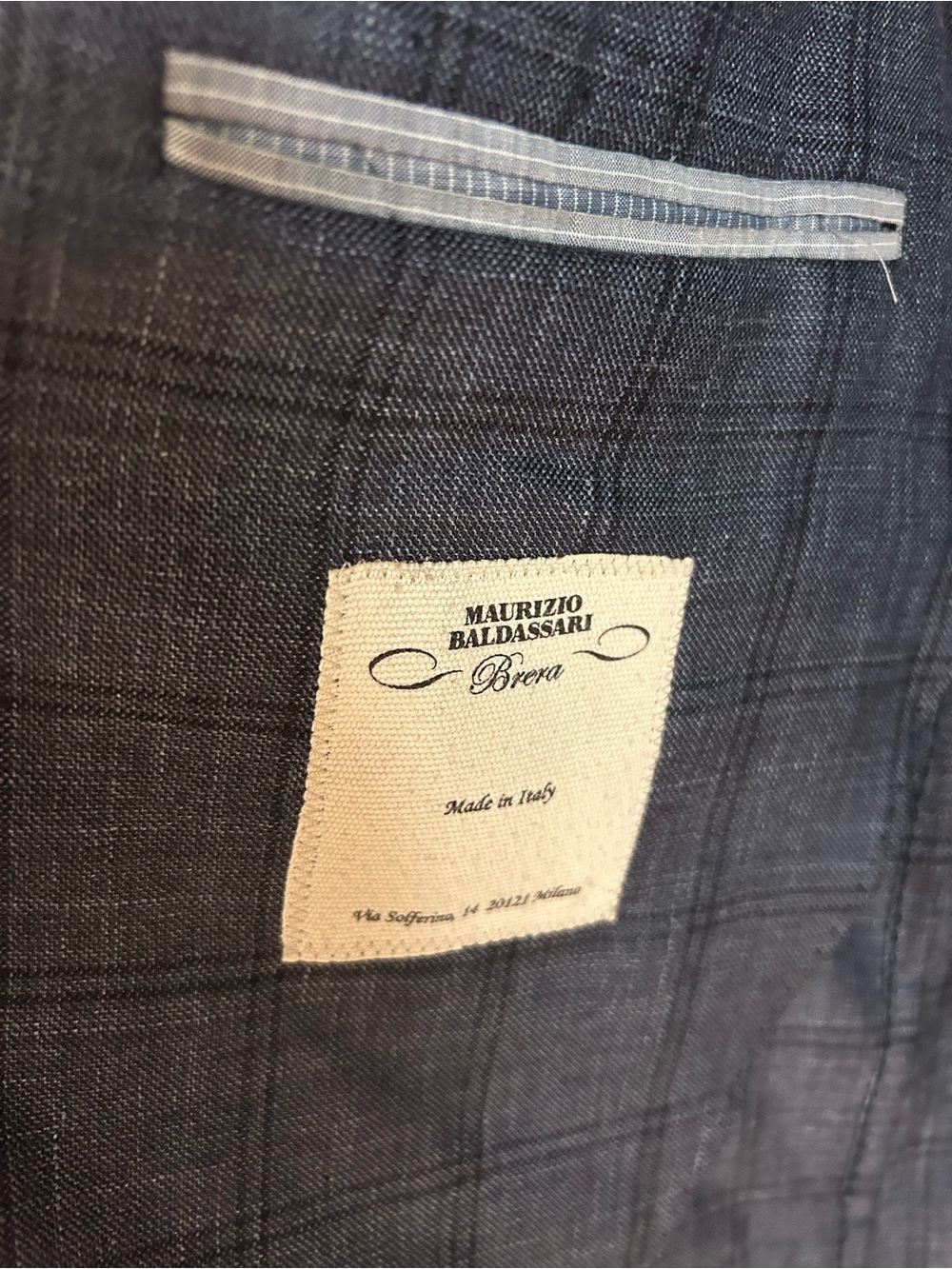 Harry Rosen Dark/Navy Blue Windowpane Sport Coat - Picture 3 of 12